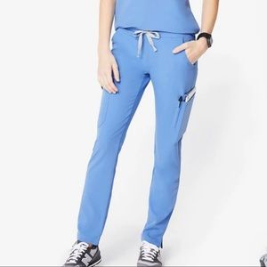 Figs Yola Pant in Ceil Blue - XXS Petite